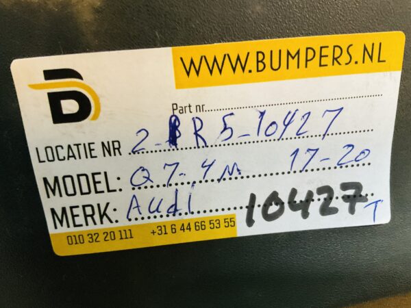 Bumper Audi Q7 4M 2017-2020 4G0807521A Achterbumperlip 2-R5-10427T