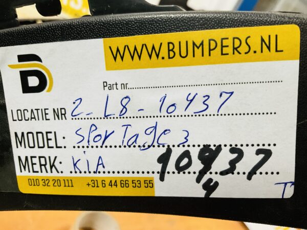 Bumper Kia Sportage 3 86512-F1000 Voorbumper lip 2-L8-10437T