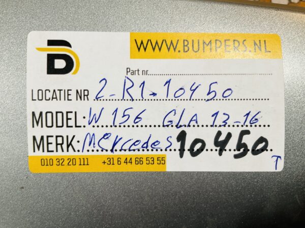 Spoiler Mercedes GLA W156 2013-2016 A1568852325 Bumper lip 2-R1-10450T