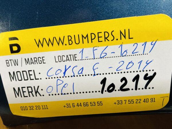 Bumper Opel Corsa E 2014-2018 Achterbumper 1-F6-10214T