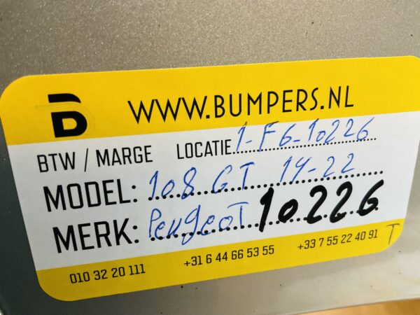 Bumper Peugeot 108 GT 2014-2022 Achterbumper 1-F6-10226T
