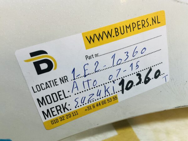 Bumper Suzuki Alto 2007-2015 Achterbumper 1-E2-10360T