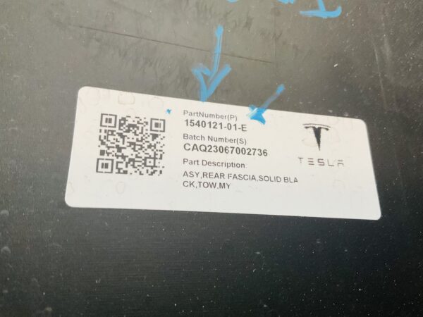 Bumper Tesla Model Y 2020-2024 1540121-01-E Achterbumper 1-E10-10368T