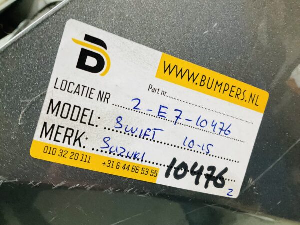 BUMPER Suzuki Swift mk7 2010-2015 VOORBUMPER 2-E7-10476z