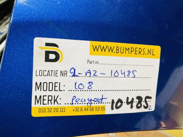 BUMPER Peugeot 108 2014-2023 VOORBUMPER 2-A2-10485z