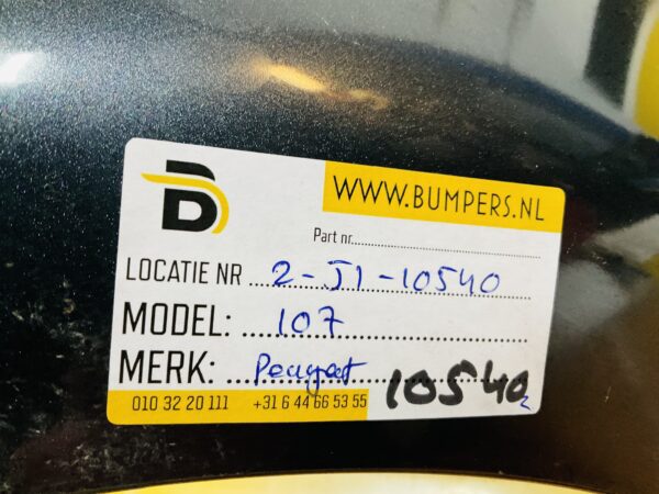 BUMPER Peugeot 107 2011-2014 VOORBUMPER 2-J1-10540z
