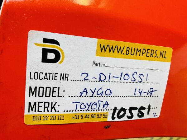 BUMPER Toyota Aygo 2014-2017 VOORBUMPER 2-D1-10551z