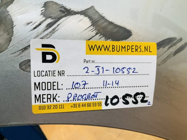 BUMPER Peugeot 107 Facelift 2011-2014 VOORBUMPER 2-J1-10552z