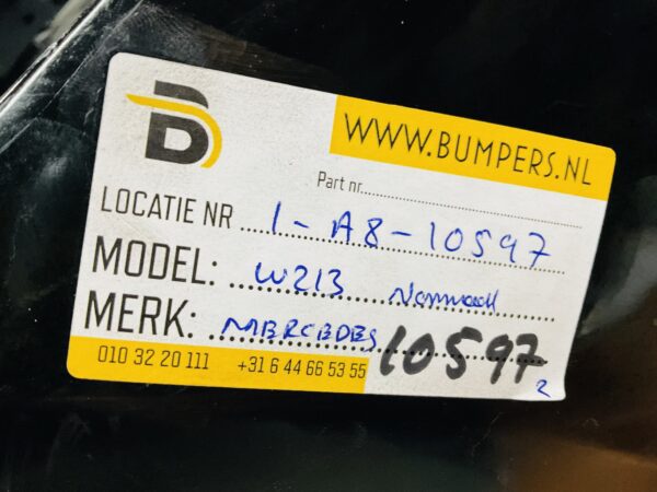 BUMPER Mercedes E Klasse W213 Normaal 6xpdc 2016-2021 VOORBUMPER 1-A8-10597z