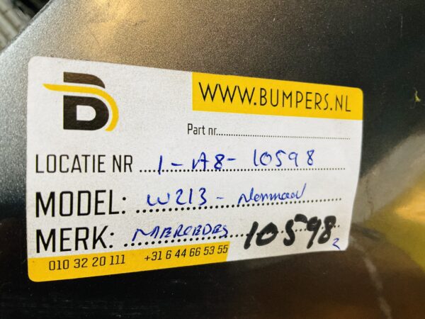 BUMPER Mercedes E Klasse W213 Normaal 6xpdc 2016-2021 VOORBUMPER 1-A8-10598z