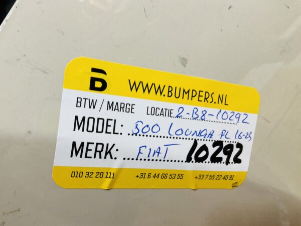 BUMPER Fiat 500 Lounge Facelift 2016-2023 VOORBUMPER 2-B8-10292z