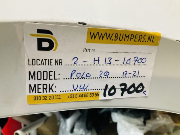 BUMPER Volkswagen Polo 2G 4xpdc 2017-2021 VOORBUMPER 2-H13-10700z