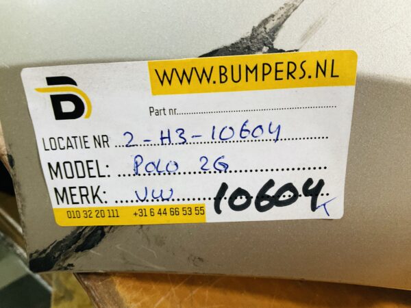 Bumper Volkswagen Polo 2G 4xpdc 2017-2021 2G6807421 Achterbumper 2-H3-10604T