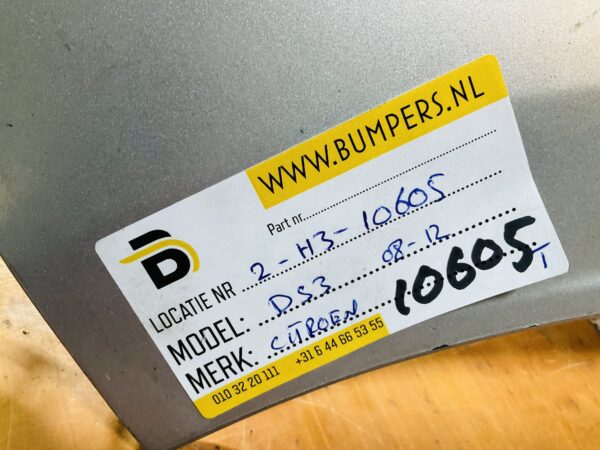 Bumper Citroen DS3 2008-2012 9683741270 Achterbumper 2-H3-10605T