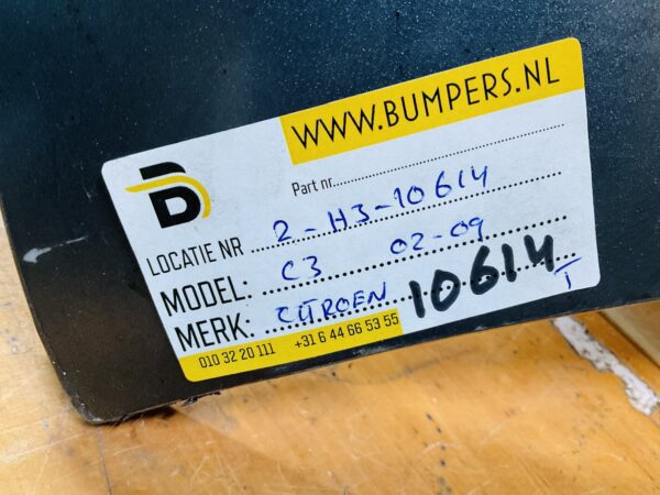 Bumper Citroen C3 4xpdc 2002-2009 9642634180 Achterbumper 2-H3-10614T