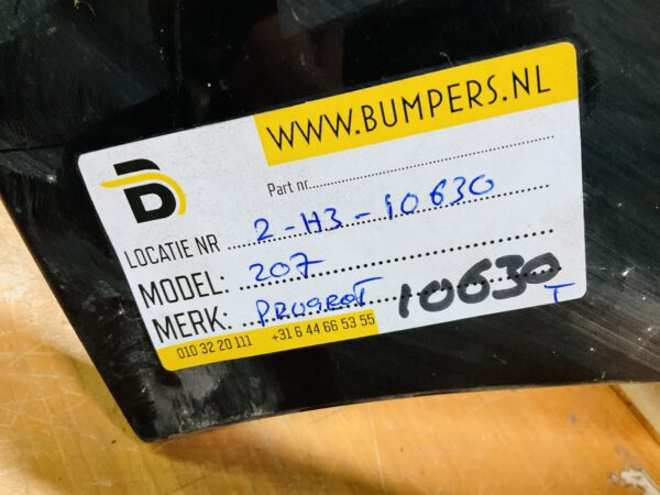 Bumper Peugeot 207 9654549377 Achterbumper 2-H3-10630T