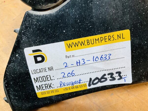 Bumper Peugeot 206 2003-2007 9625077877 Achterbumper 2-H3-10633T