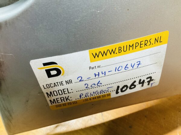 Bumper Peugeot 206 2002-2007 9625078477 Voorbumper 2-H4-10647T