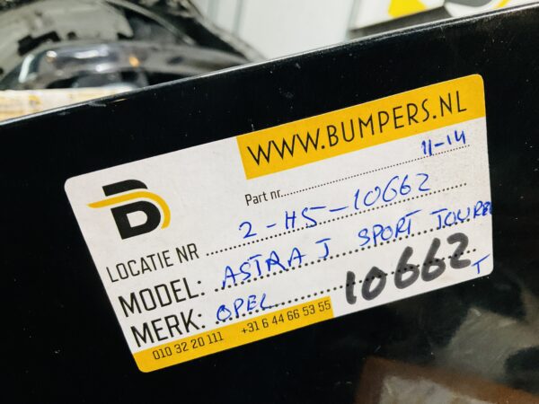 Bumper Opel Astra J Sport Tourer 4xpdc 2011-2014 13368934 Achterbumper 2-H5-10662T