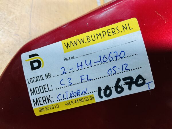 Bumper Citroen C3 Facelift 2005-2012 9642634177  Achterbumper 2-H4-10670T