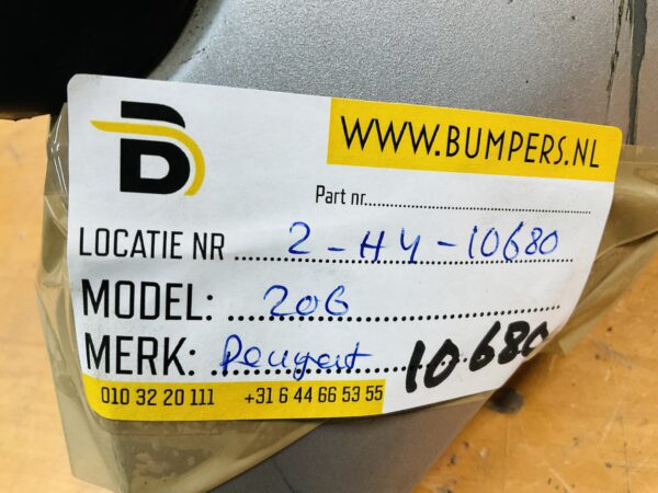 Bumper Peugeot 206 94026S01 Achterbumper 2-H4-10680T