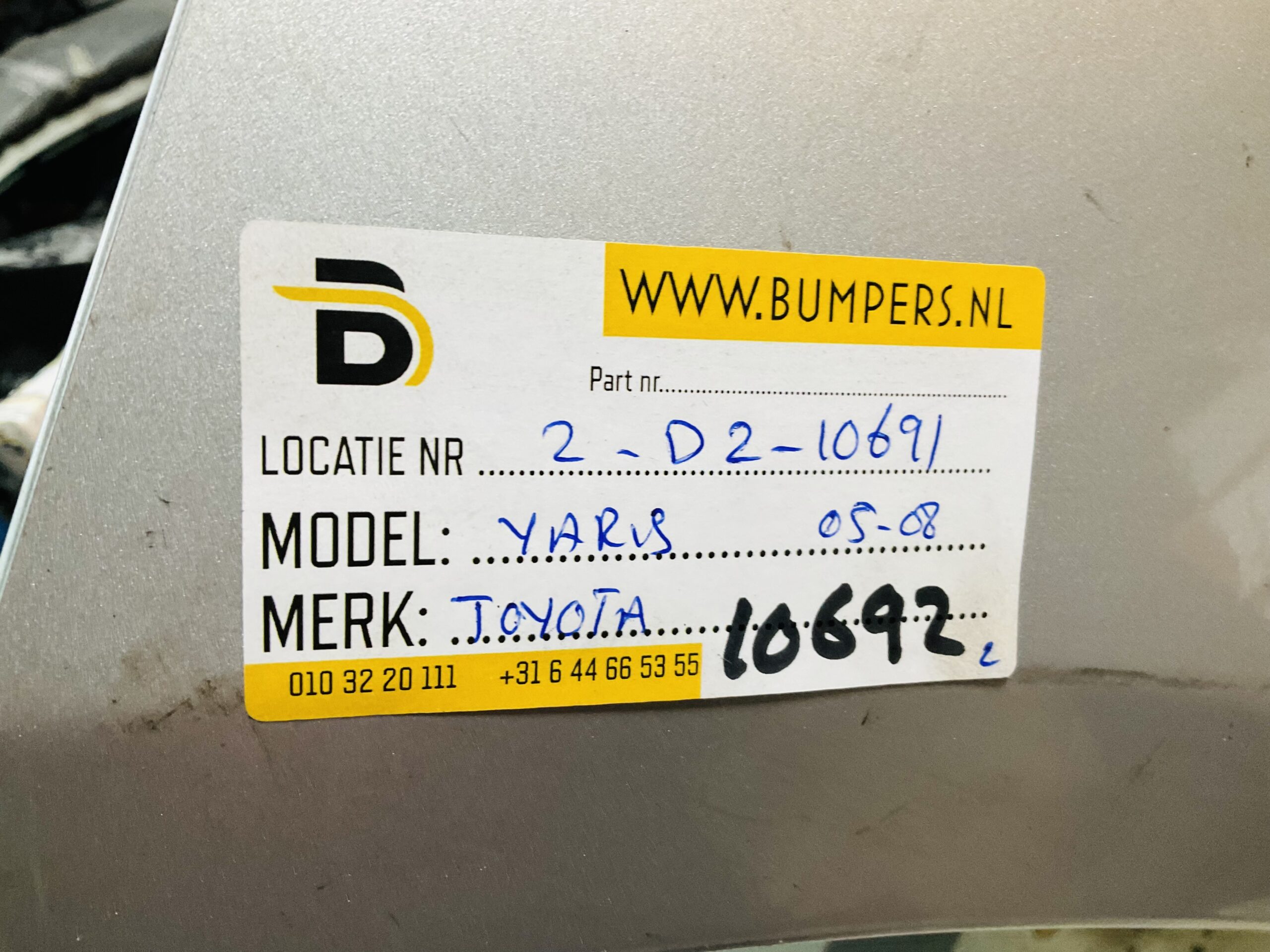 Bumper Toyota Yaris 2005-2008 52119-0D130 Voorbumper 2-D2-10692z