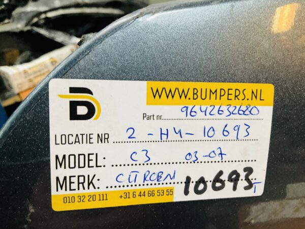 Bumper Citroen C3 2003-2007 9642632780 Voorbumper 2-H4-10693z