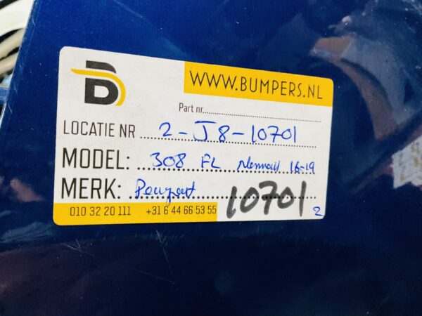 BUMPER Peugeot 308 Normaal Facelift 2016-2019  VOORBUMPER 2-J8-10701z