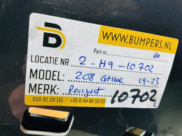BUMPER Peugeot 208 GTline GT-Line 6xpdc 2019-2022  VOORBUMPER 2-H9-10702z