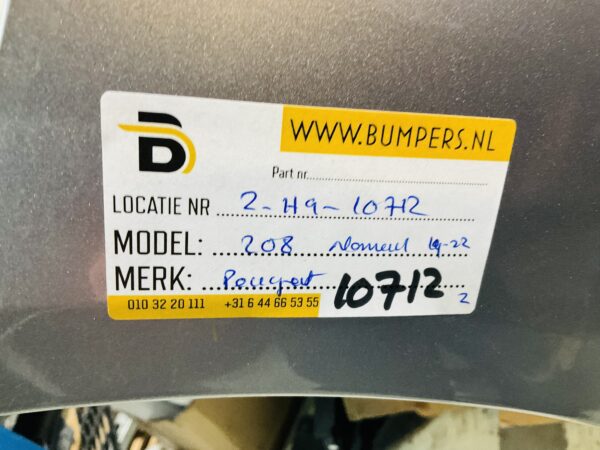 BUMPER Peugeot 208 Normaal 2019-2022 VOORBUMPER 2-H9-10712z