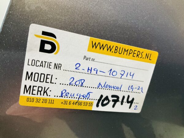 BUMPER Peugeot 208 Normaal 2019-2022  VOORBUMPER 2-H9-10714z
