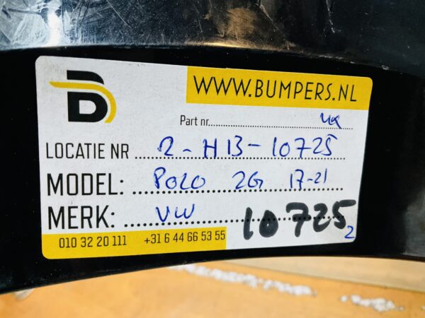 BUMPER Volkswagen Polo 2G 4xpdc 2017-2021  VOORBUMPER 2-H13-10725z
