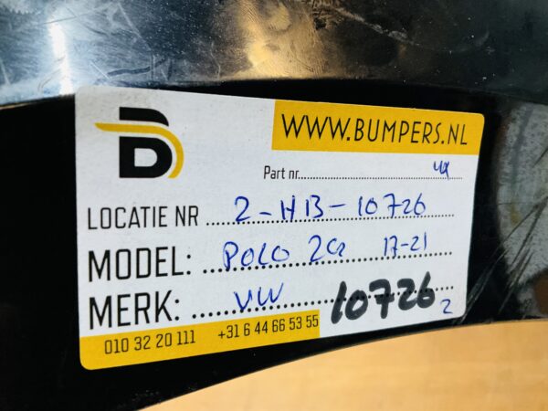 BUMPER Volkswagen Polo 2G 4xpdc 2017-2021  VOORBUMPER 2-H13-10726z