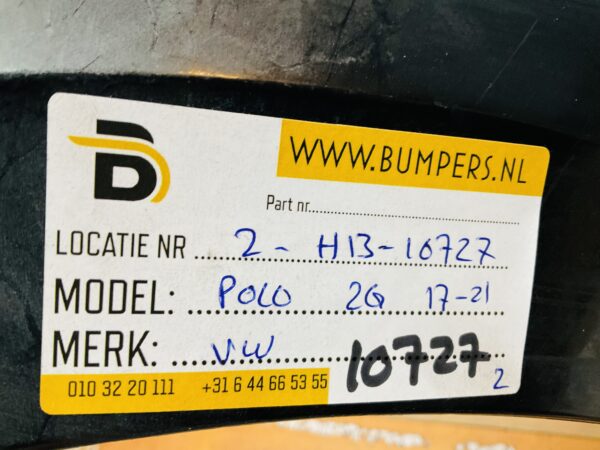 BUMPER Volkswagen Polo 2G 4xpdc 2017-2021  VOORBUMPER 2-H13-10727z