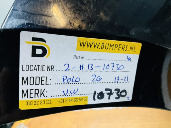 BUMPER Volkswagen Polo 2G 4xpdc 2017-2021 VOORBUMPER 2-H13-10730z