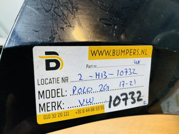 BUMPER Volkswagen Polo 2G 4xpdc 2017-2021  VOORBUMPER 2-H13-10732z