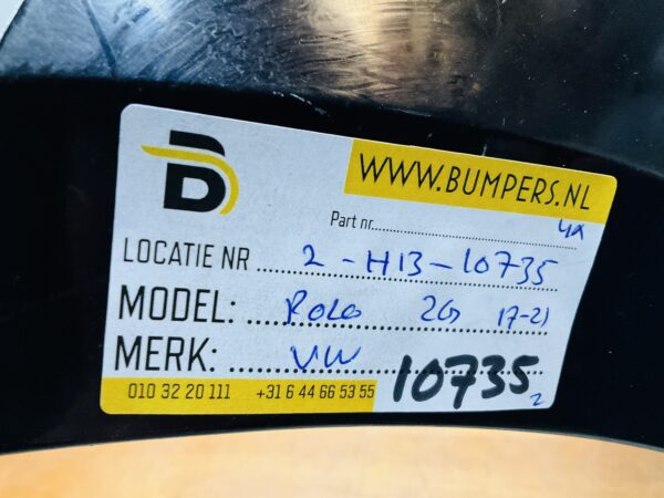 BUMPER Volkswagen Polo 2G 4xpdc 2017-2021  VOORBUMPER 2-H13-10735z