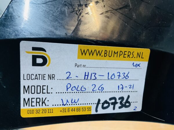 BUMPER Volkswagen Polo 2G 4xpdc 2017-2021  VOORBUMPER 2-H13-10736z