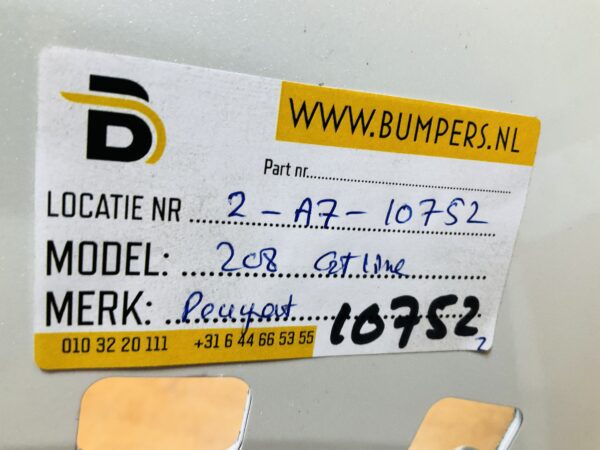 BUMPER Peugeot 208 GTline GT-Line 6xpdc 2019-2022  VOORBUMPER 2-A7-10752z