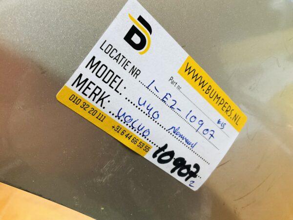 BUMPER Volvo V40 Normaal kls VOORBUMPER 1-E2-10907z