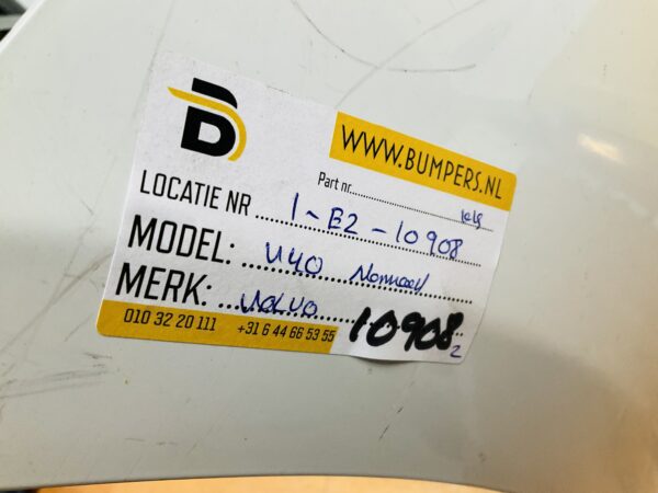 BUMPER Volvo V40 Normaal kls VOORBUMPER 1-E2-10908z