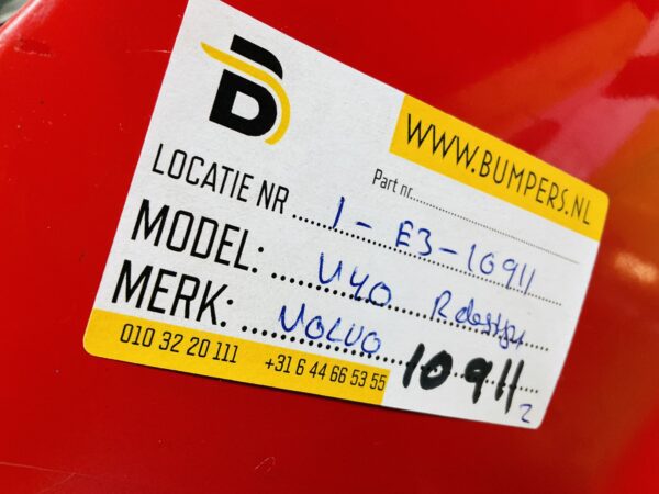 BUMPER Volvo V40 Rdesign R-Design geen pdc kls VOORBUMPER 1-E3-10911z