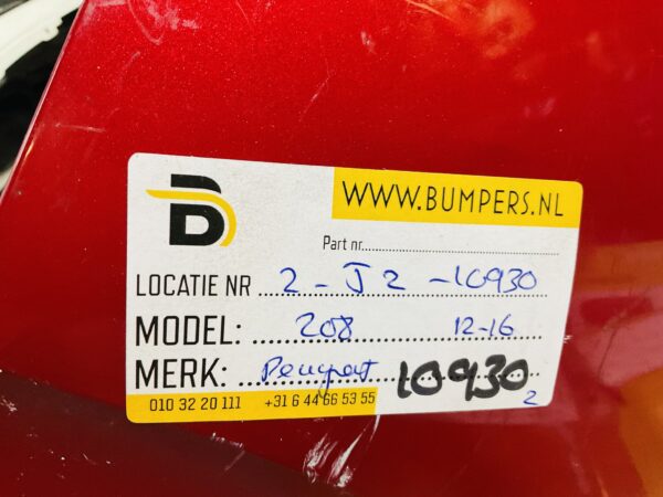 BUMPER Peugeot 208 2012-2016 VOORBUMPER 2-J2-10930z