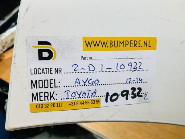 BUMPER Toyota Aygo 2011-2014  VOORBUMPER 2-D1-10932z