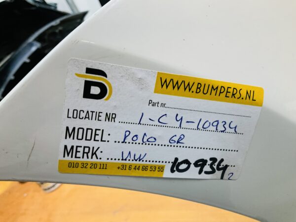 BUMPER Volkswagen Polo 6R kls 2007-2012 VOORBUMPER 1-C4-10934z