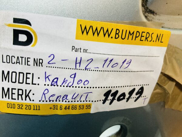 Voorbumper Renault Kangoo 8200152587 Origineel Bumper 2-H2-11019