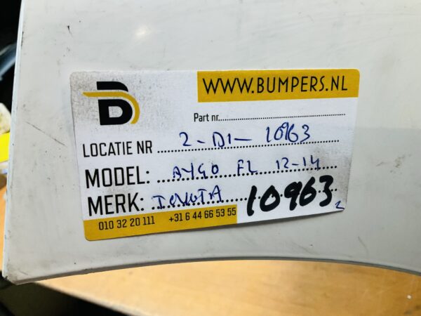 BUMPER Toyota Aygo 2012-2014  VOORBUMPER 2-D1-10963z