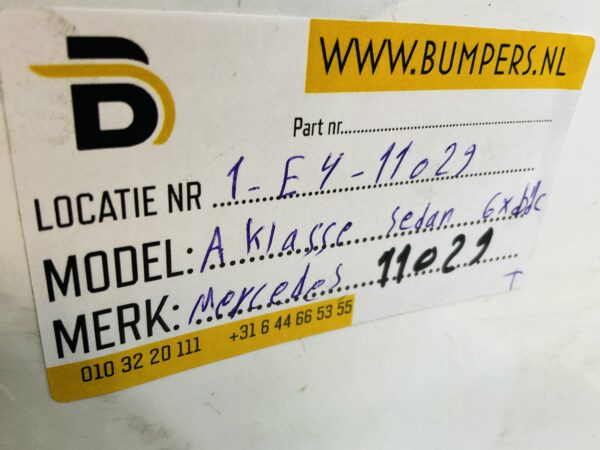 Achterbumper Mercedes A Klasse W177 Sedan 6xpdc A1778859001 Origineel Bumper 1-E4-11029