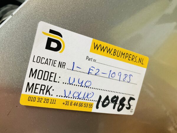 BUMPER Volvo V40 Normaal kls  VOORBUMPER 1-E2-10985z