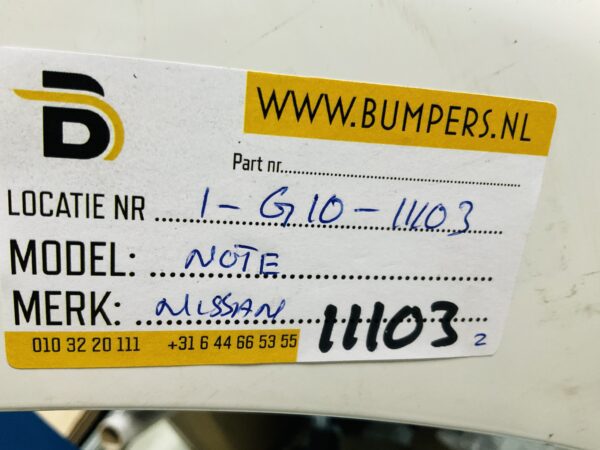 BUMPER Nissan Note VOORBUMPER 1-G10-11103z